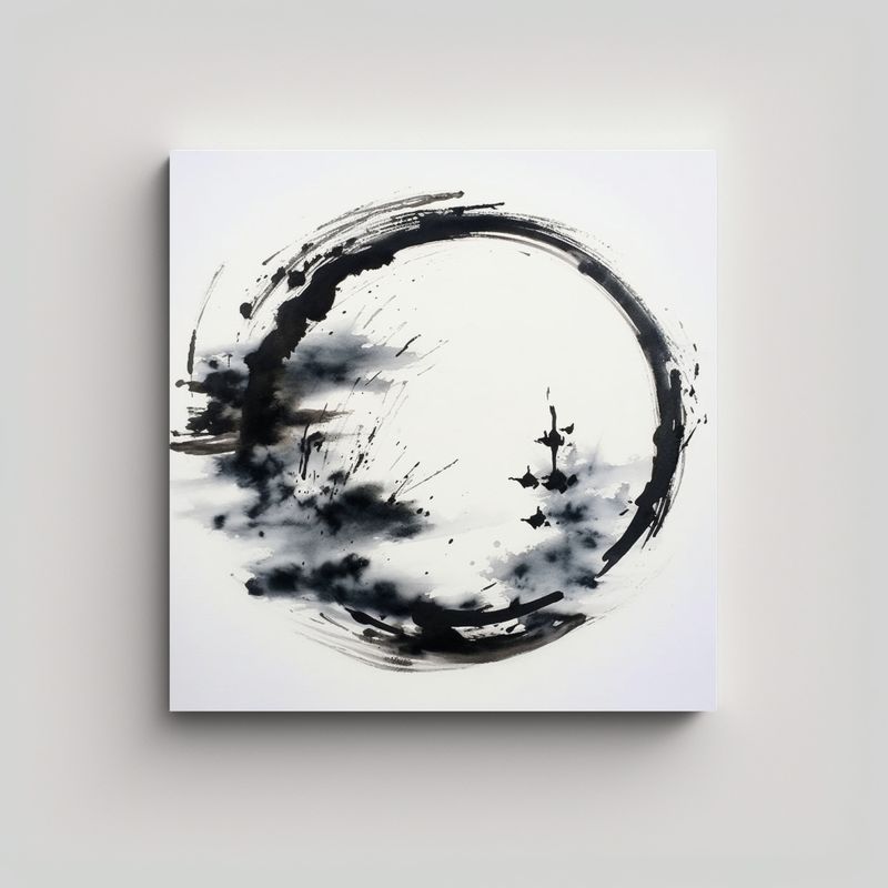 GENERICO - Pintura Decorativa Moderna De The Zen Circle: 60x60 Cm