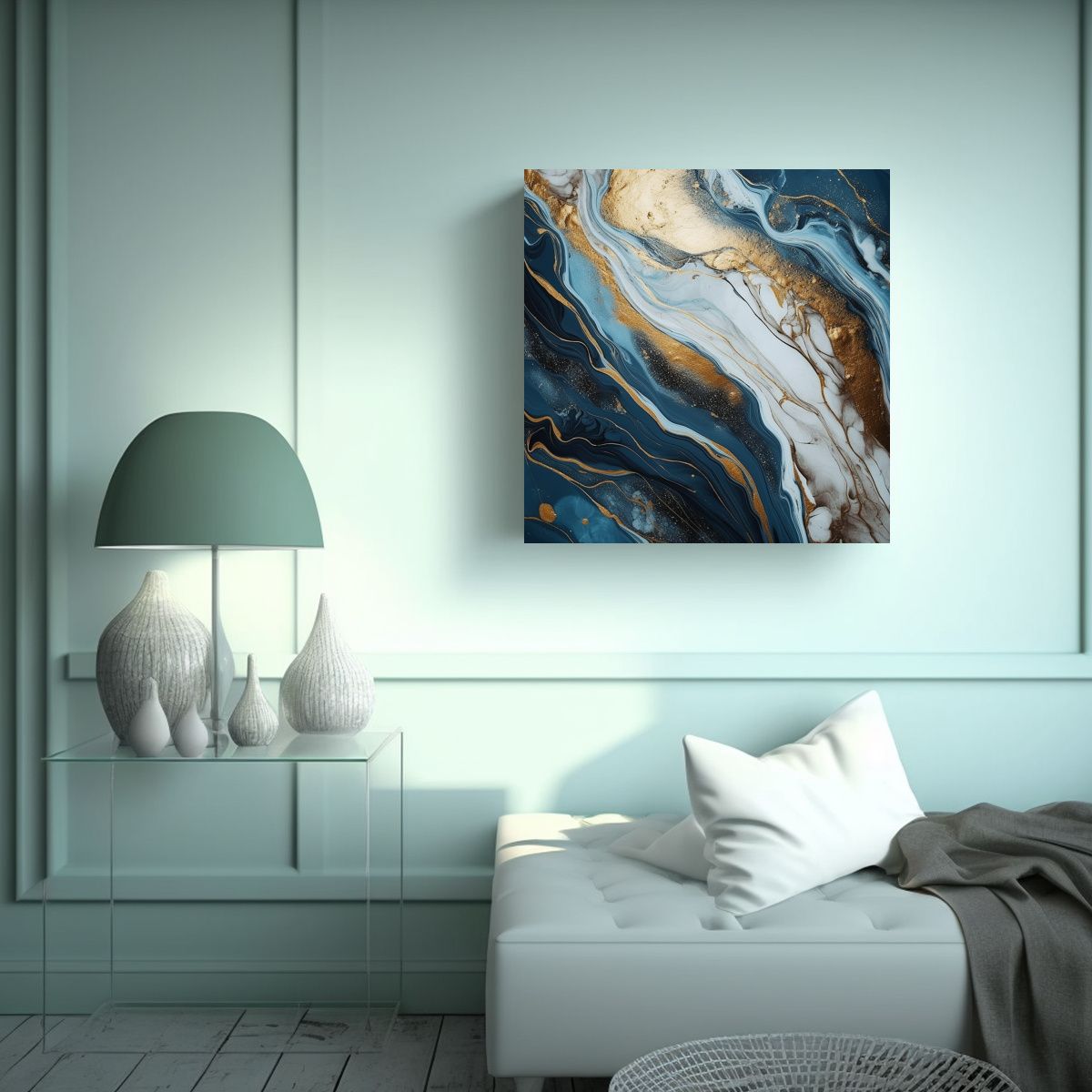 GENERICO - Cuadro Tela Sublimada Brillante De Textura 90x90 Cm