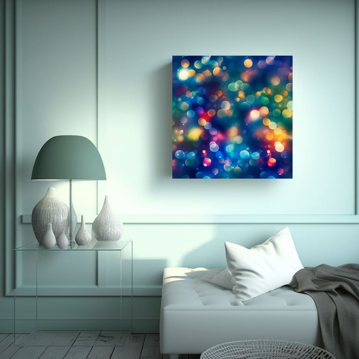 GENERICO - Lienzo De Tela Cuadro Única De Fondo Bokeh Para 80x80 Cm