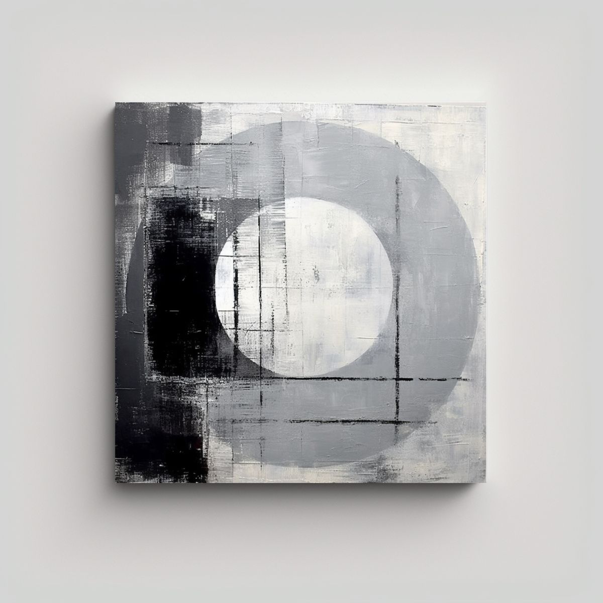 GENERICO - Arte Moderno Cocina Gris Tonal Minimalista 50x50 Cm