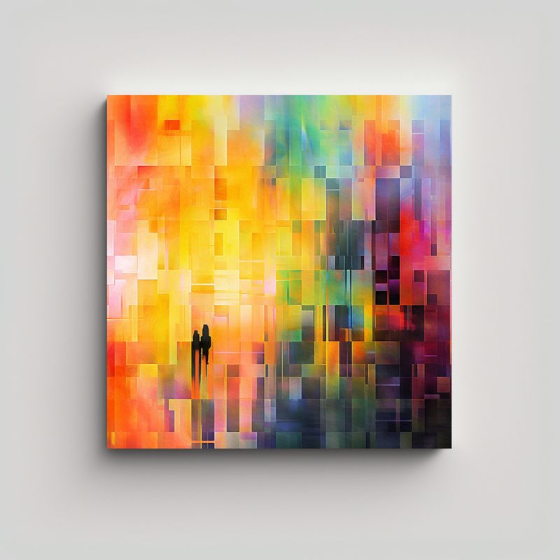 GENERICO - Pinturas Decorativas De Composición Equilibrada 80x80 Cm