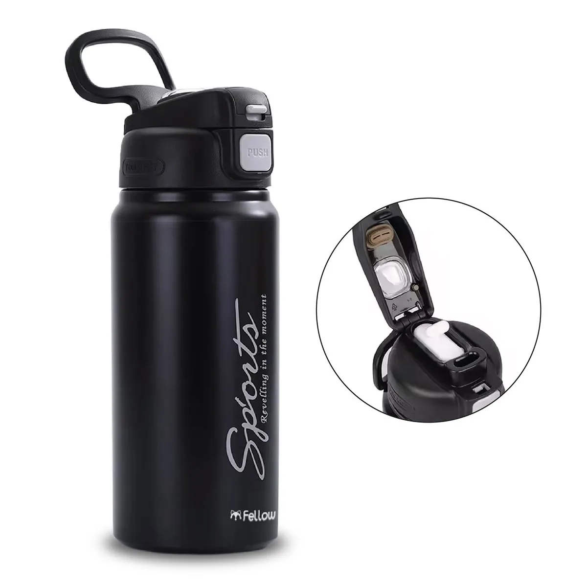 FELLOW - Termo Botella Termica Astra By Fellow Mug Agua Cafe 800ML Negro