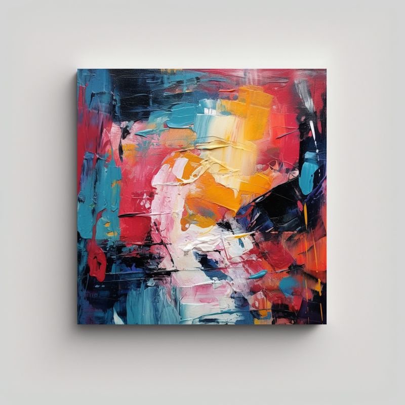 GENERICO - Lienzo Perspectiva M Alta Calidad Abstracto 70x70 Cm