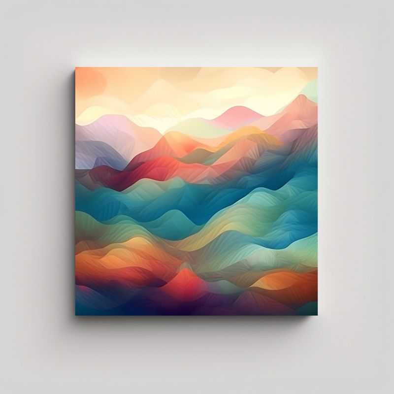 GENERICO - Pintura En Bastidor De Campo Fantástico Borroso 90x90 Cm