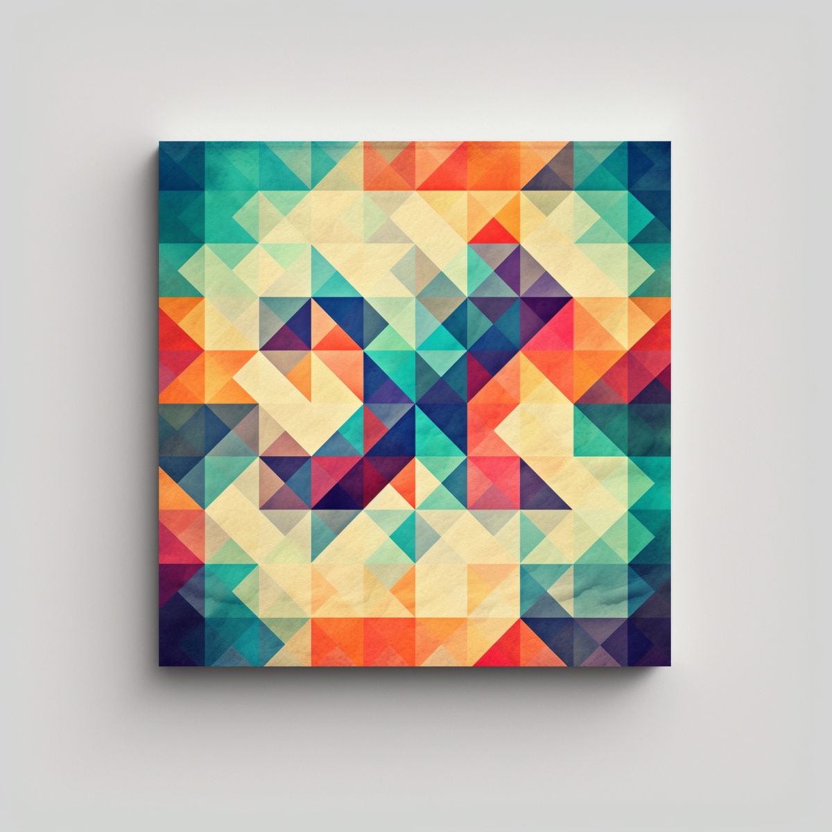 GENERICO - Cuadro De Lienzo Con Patrones Geométricos Y 60x60 Cm