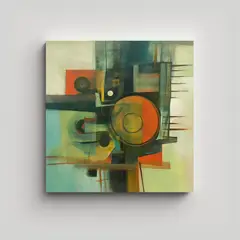 GENERICO - Pintura Abstracta De Arte En Bastidor Inspirada 50x50 Cm