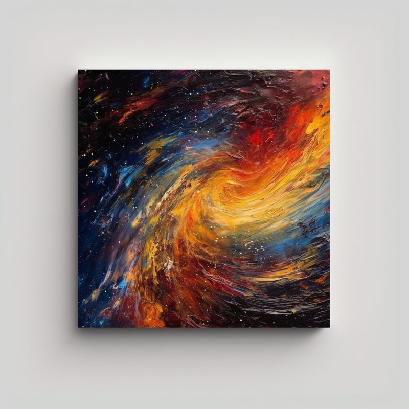 GENERICO - Cuadro Espectacular De Espacio Profundo Abstracto 70x70 Cm