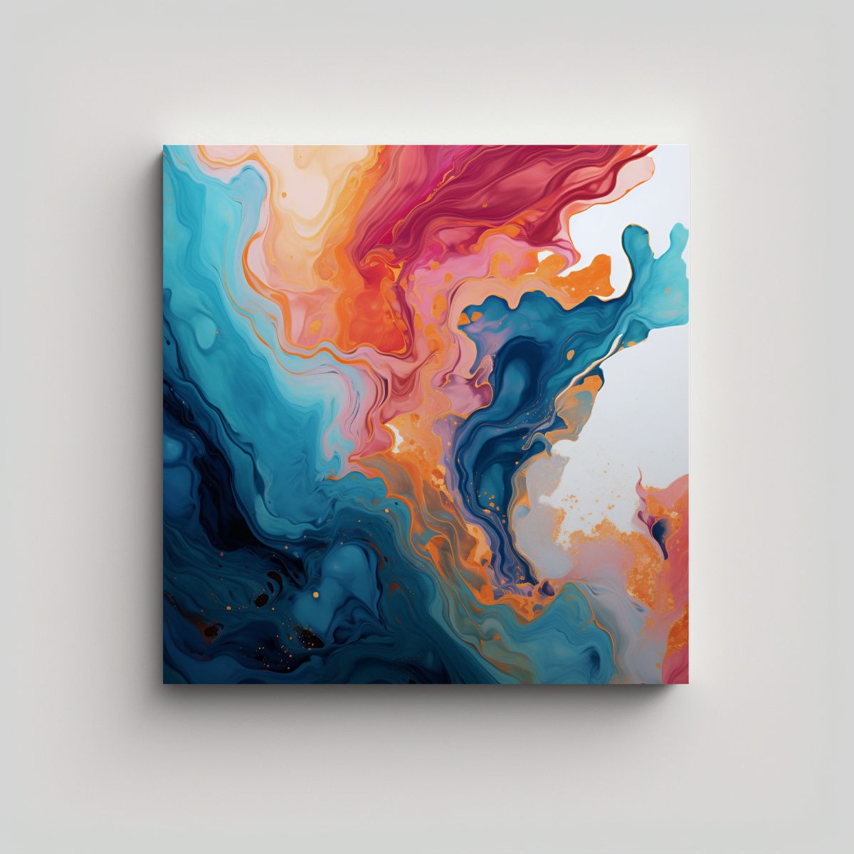 GENERICO - Pinturas Decorativas De Textura Fluida Y Colorida 90x90 Cm