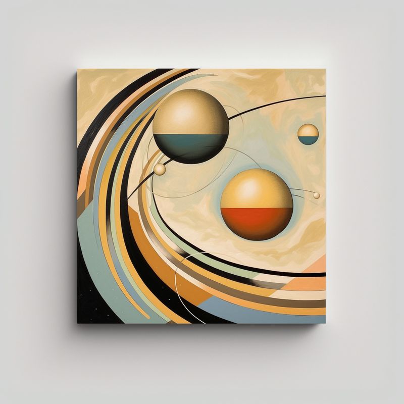 GENERICO - Pinturas Decorativas De Composición Dinámica 80x80 Cm