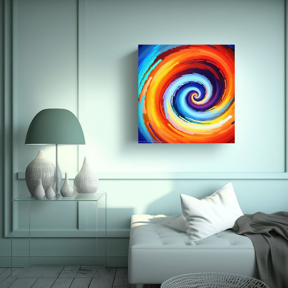 GENERICO - Pintura Decorativa En Bastidor Con Sensibilidad 70x70 Cm