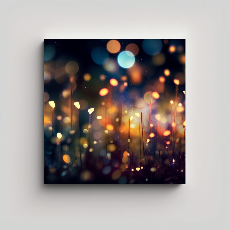 GENERICO - Patrones Cuadro Estrellados Bokeh Para 70x70 Cm