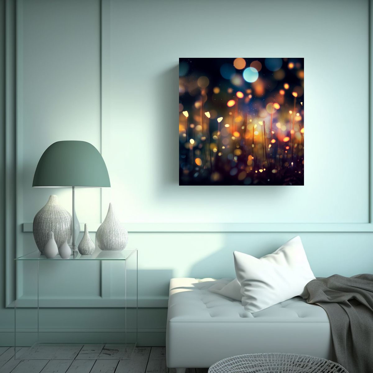 GENERICO - Patrones Cuadro Estrellados Bokeh Para 50x50 Cm