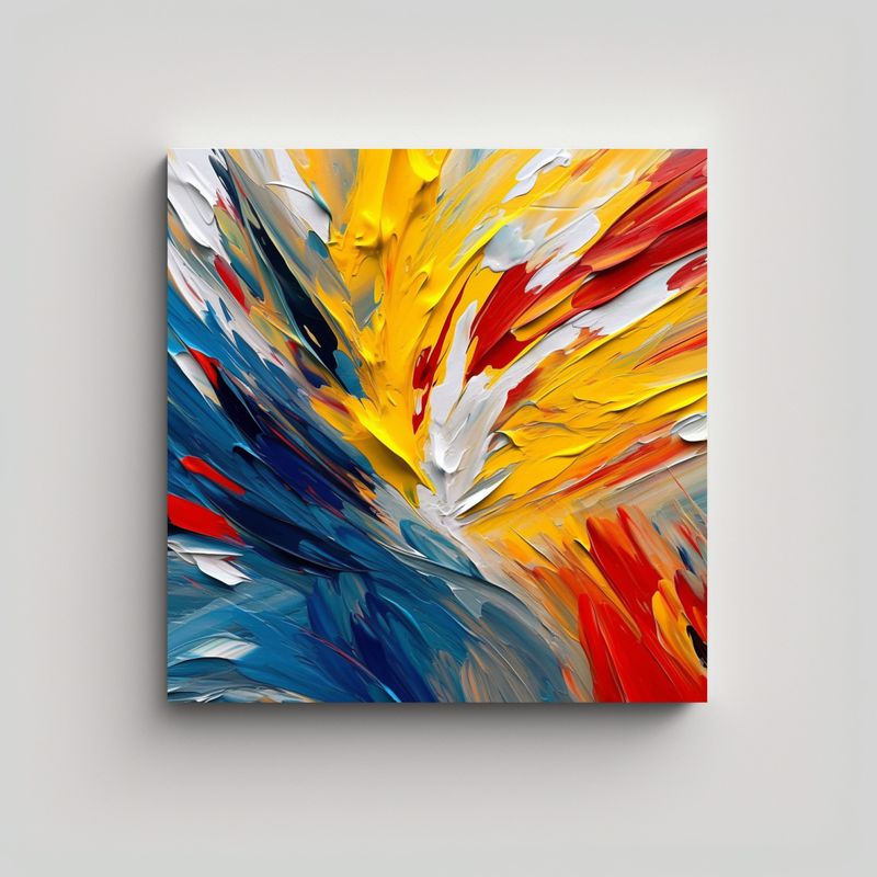 GENERICO - Lienzo De Tela Con Ambiente Cayuelas Y Difuminado 80x80 Cm