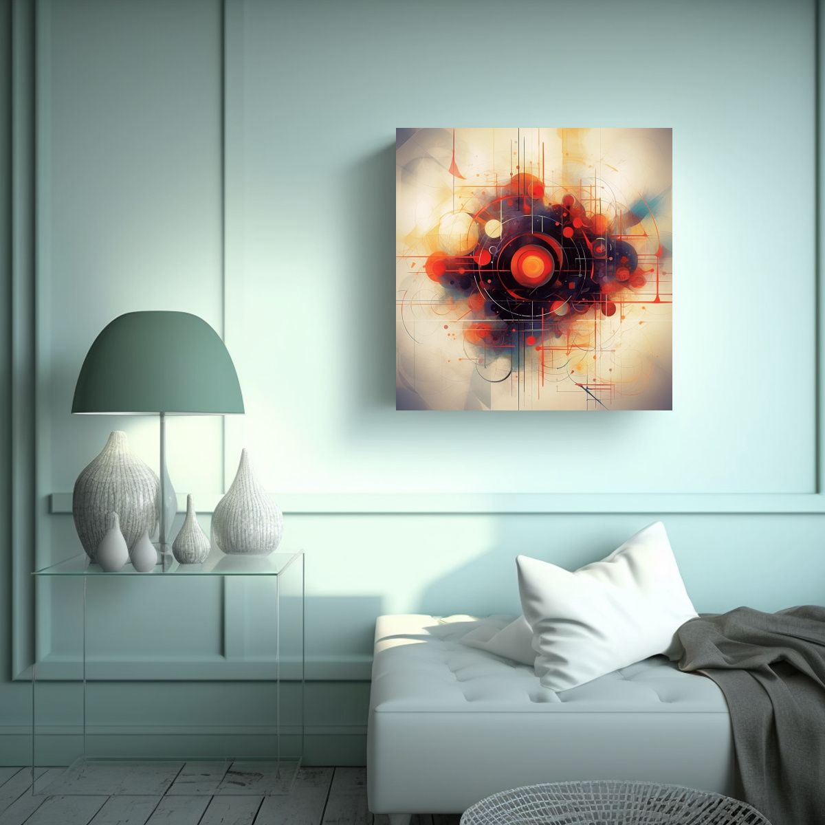 GENERICO - Pintura Decorativa De Tonos Brillantes En 70x70 Cm