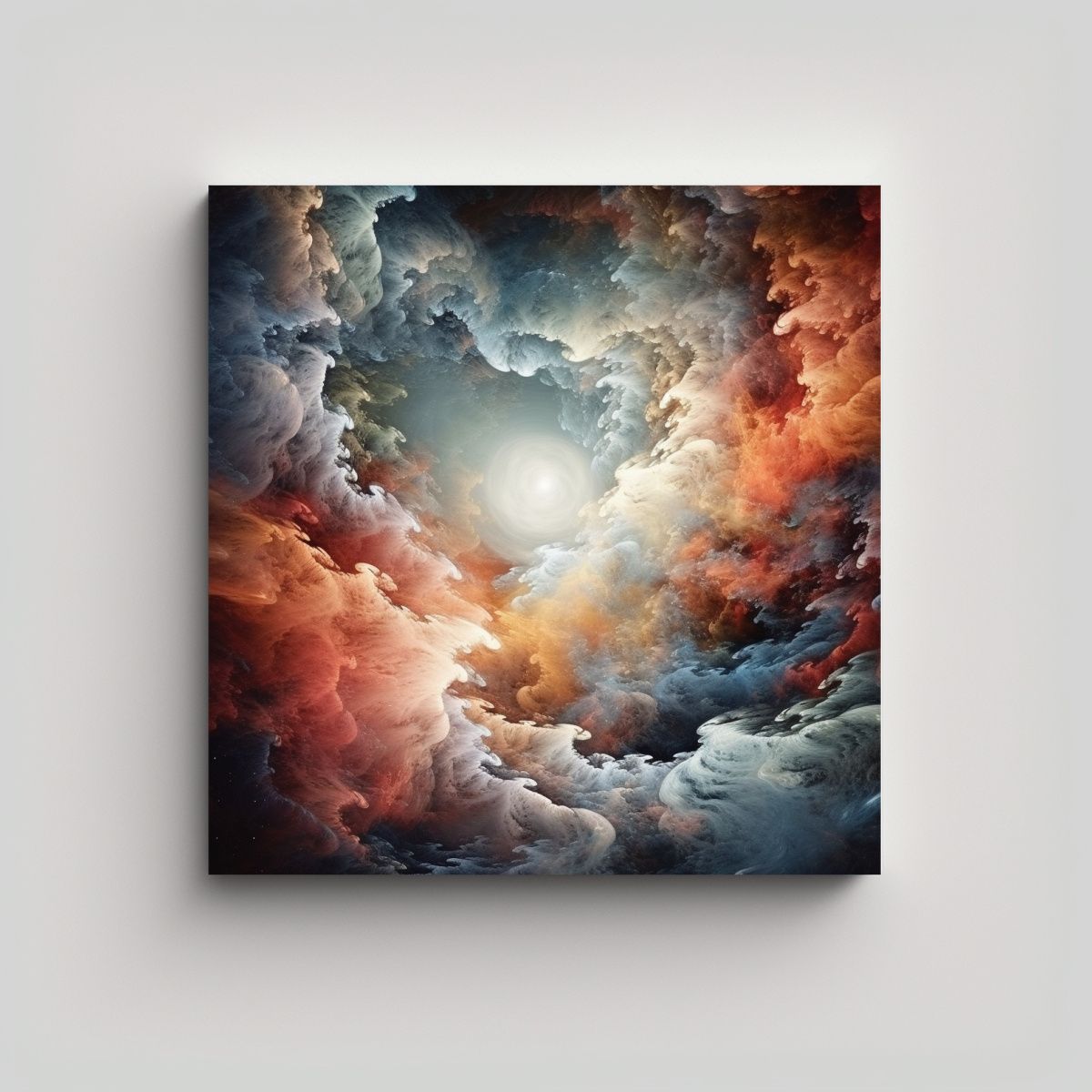 GENERICO - 1 Cuadro Celestial Con Nubes De Gas Suaves Y 90x90 Cm