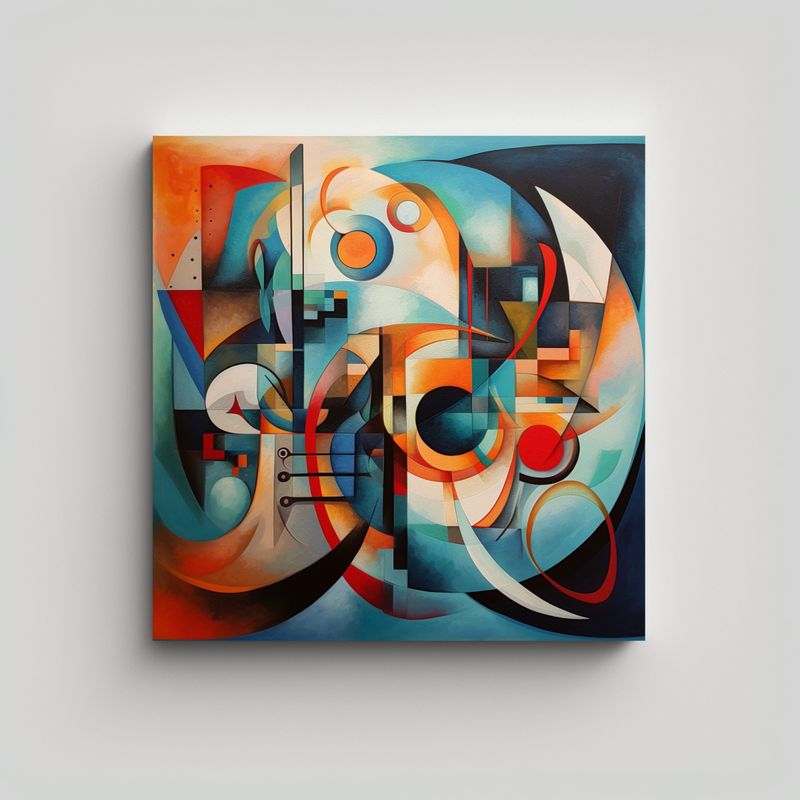 GENERICO - Cuadro Abstracto Intenso Full Color SHIRAI: Arte 90x90 Cm