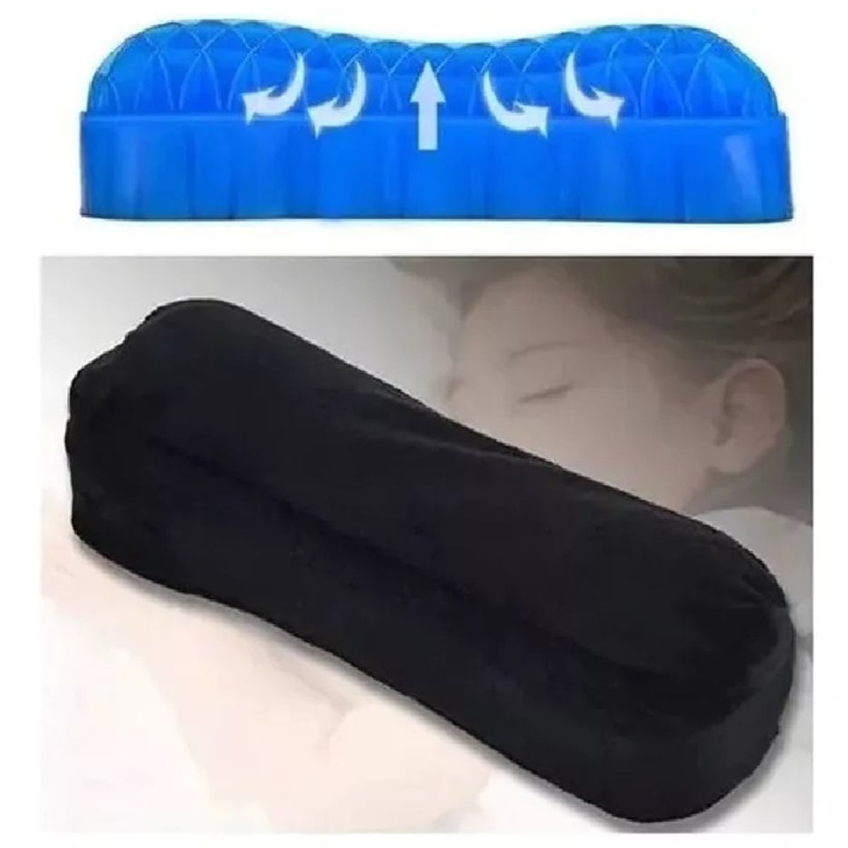 GENERICO - Cojin Gel Elastico Cuello Cervical Dolor Lumbar Ortopedico