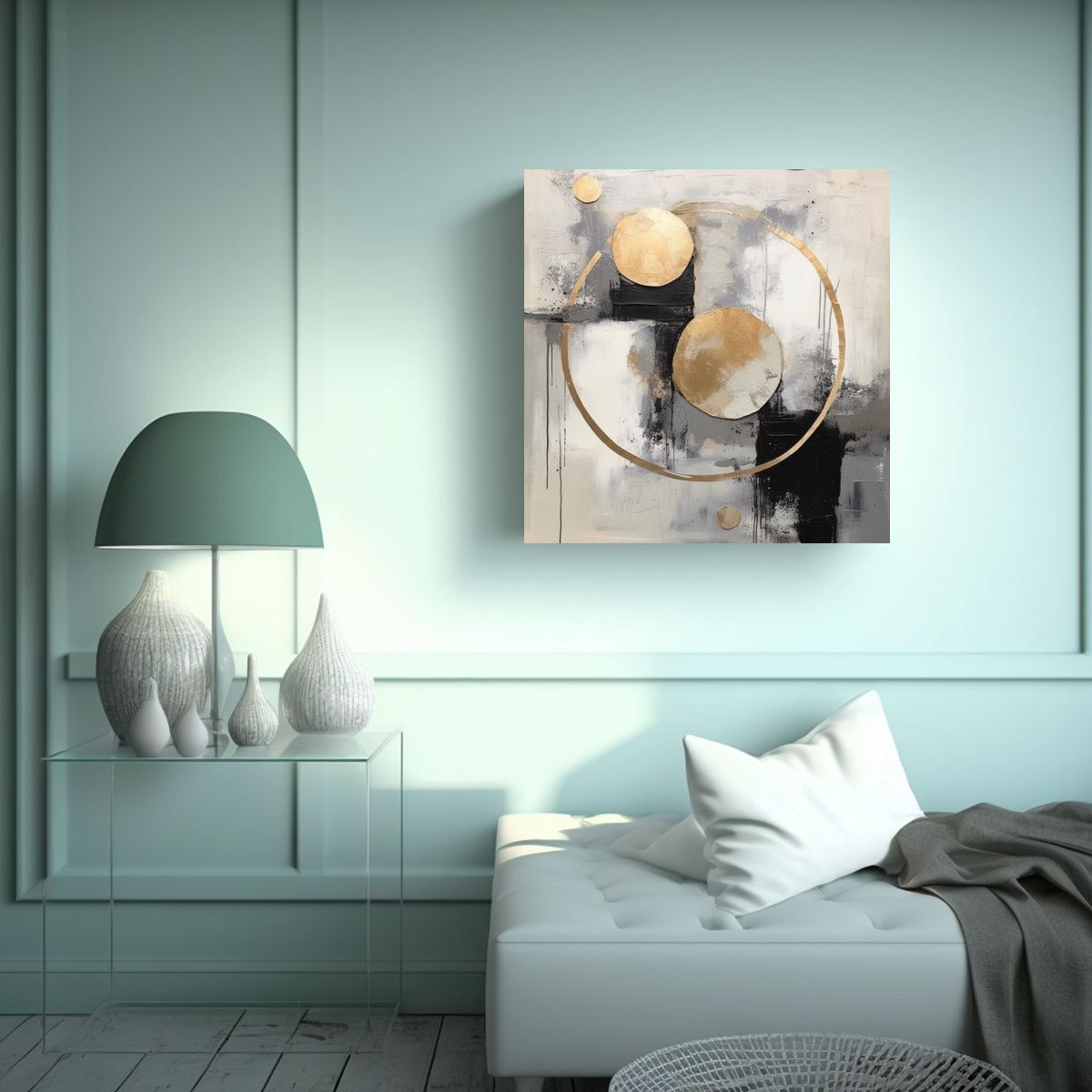 GENERICO - Pinturas Decorativas Abstractas Grandes Con 70x70 Cm