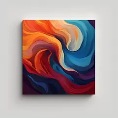 GENERICO - Pintura Decorativa Abstracta Con Curvas Sensuales 50x50 Cm