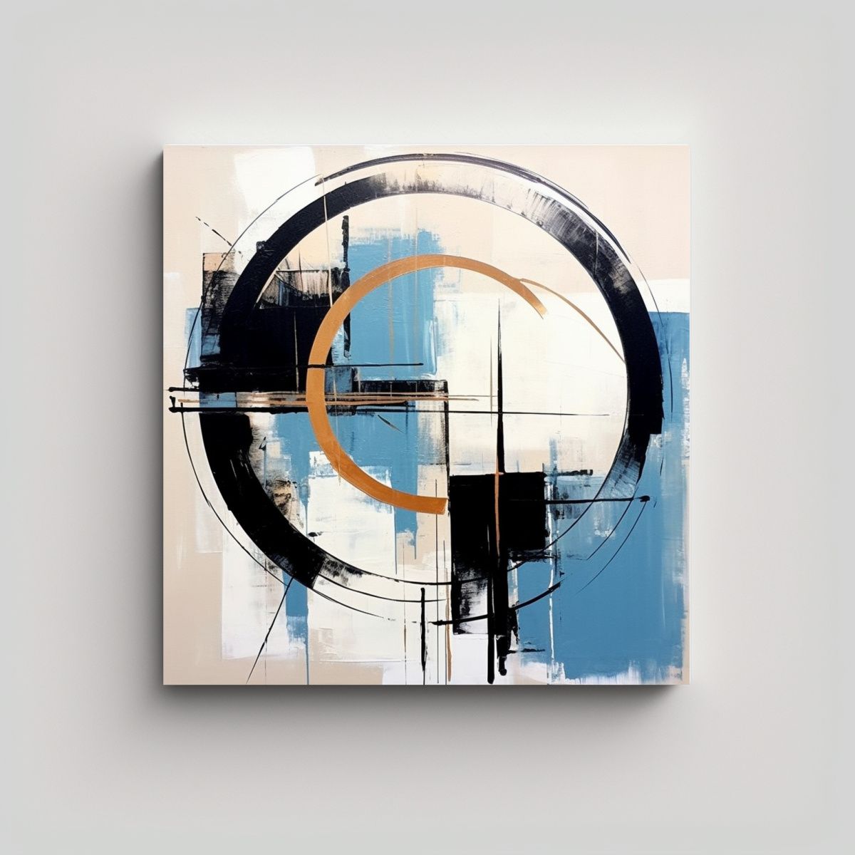 GENERICO - Pintura Abstracta Floral En Bastidor: Concepto 60x60 Cm