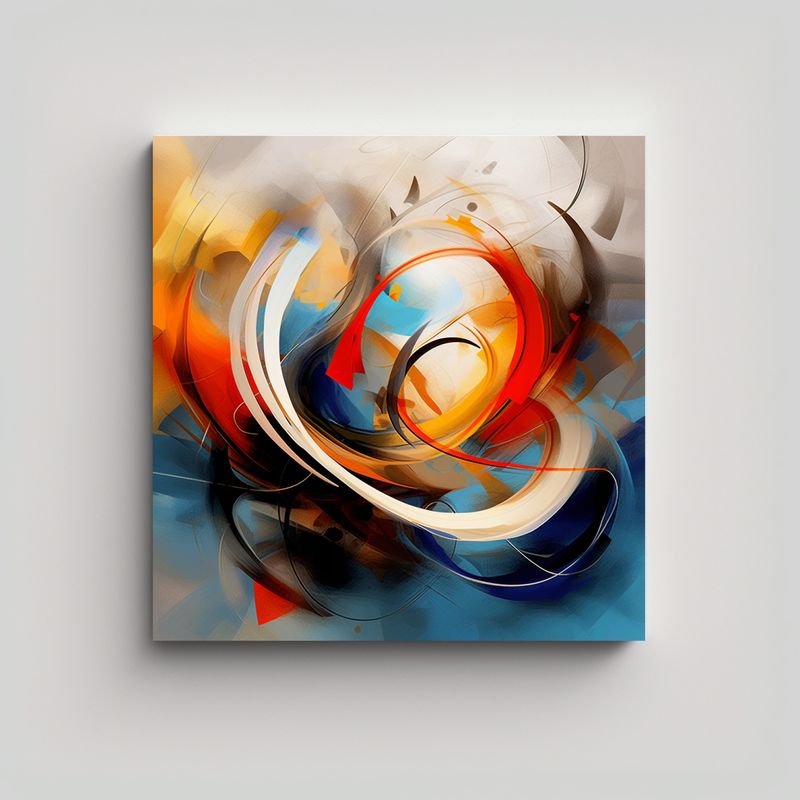 GENERICO - Tela En Bastidor Composición Personalidad: Arte 90x90 Cm