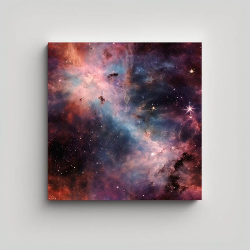 GENERICO - Pintura Decorativa Hiperrealista De Nebulosa 80x80 Cm