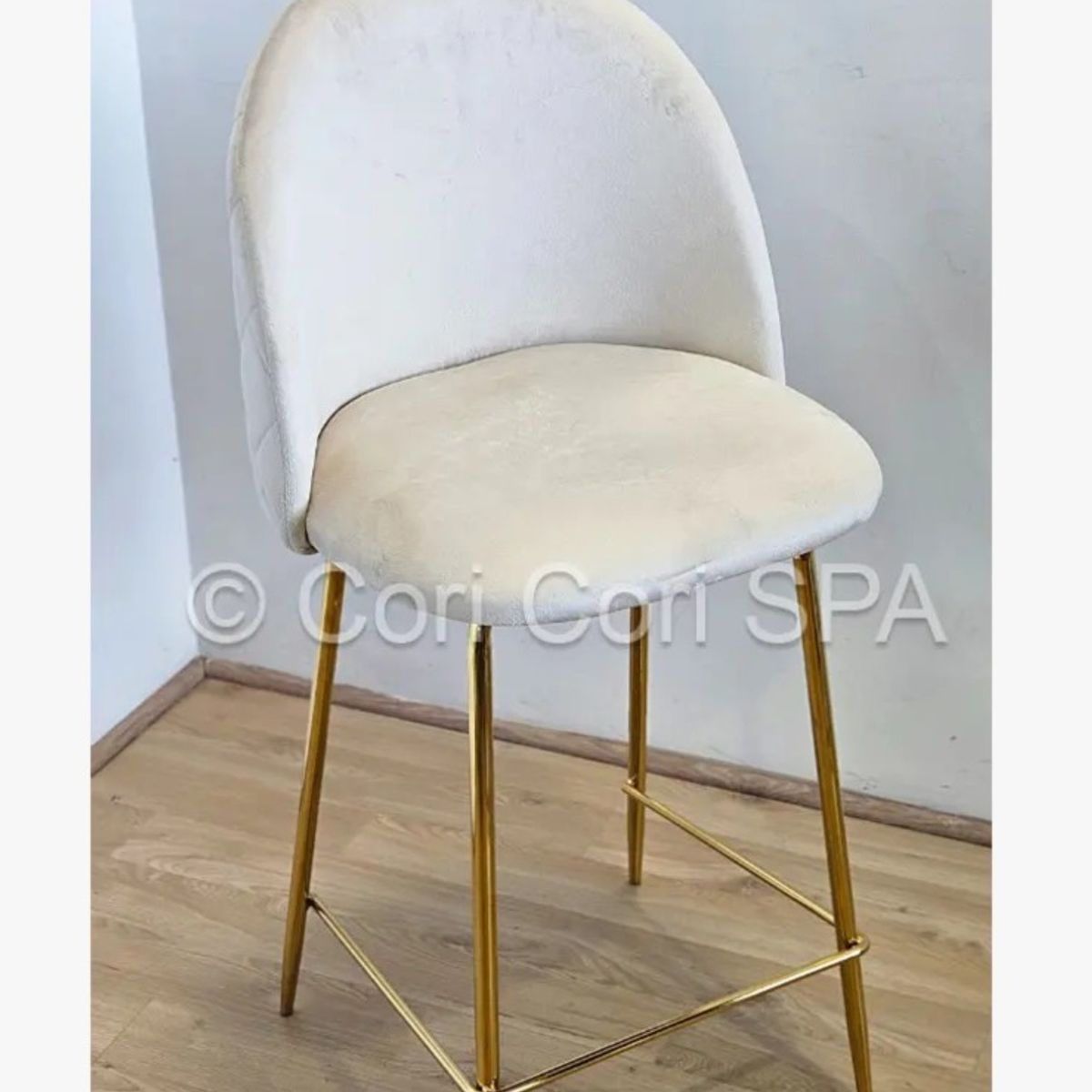 CORI CORI - Taburete Luxury Velvet Gold Beige