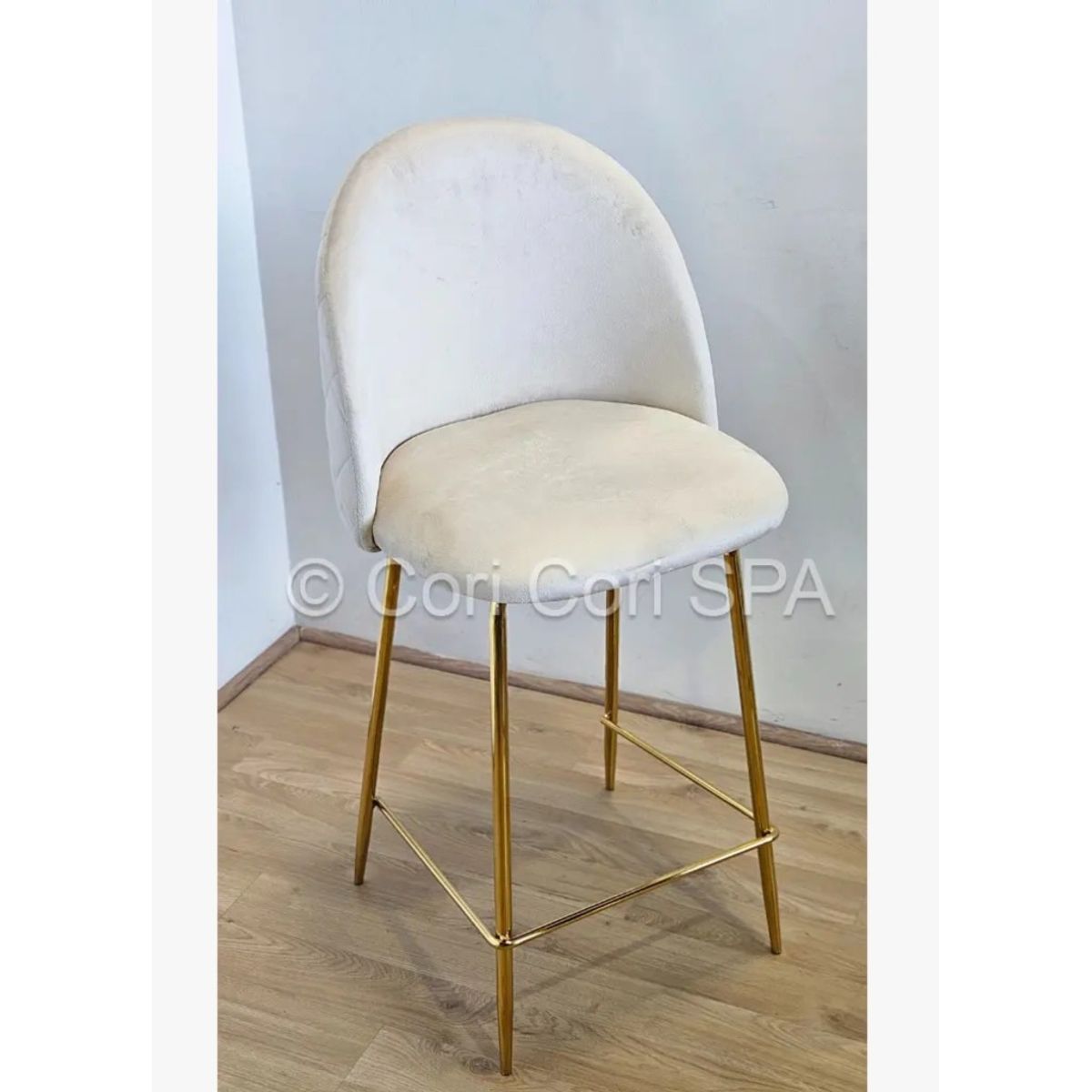 CORI CORI - Taburete Luxury Velvet Gold Beige