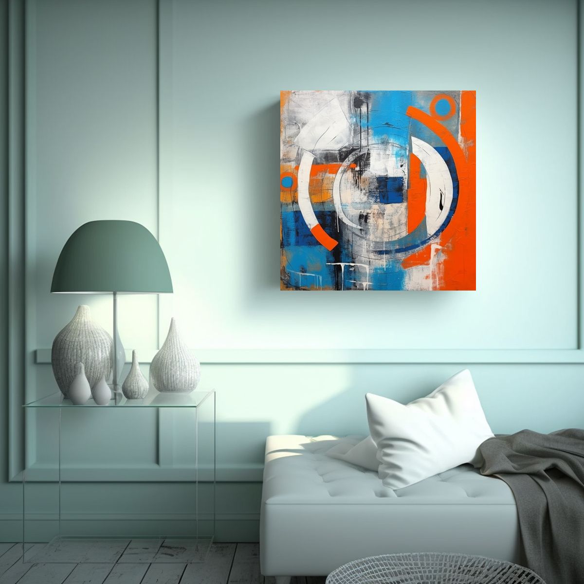 GENERICO - Cuadro Adorno Abstracto Inspirado En África, 60x60 Cm