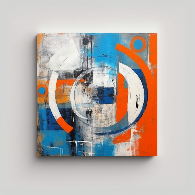GENERICO - Cuadro Adorno Abstracto Inspirado En África, 50x50 Cm