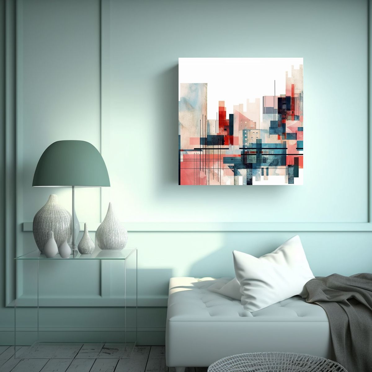GENERICO - Pintura De Pared Decorativa Abstracta Para 70x70 Cm