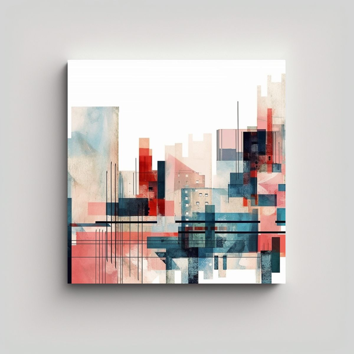 GENERICO - Pintura De Pared Decorativa Abstracta Para 90x90 Cm