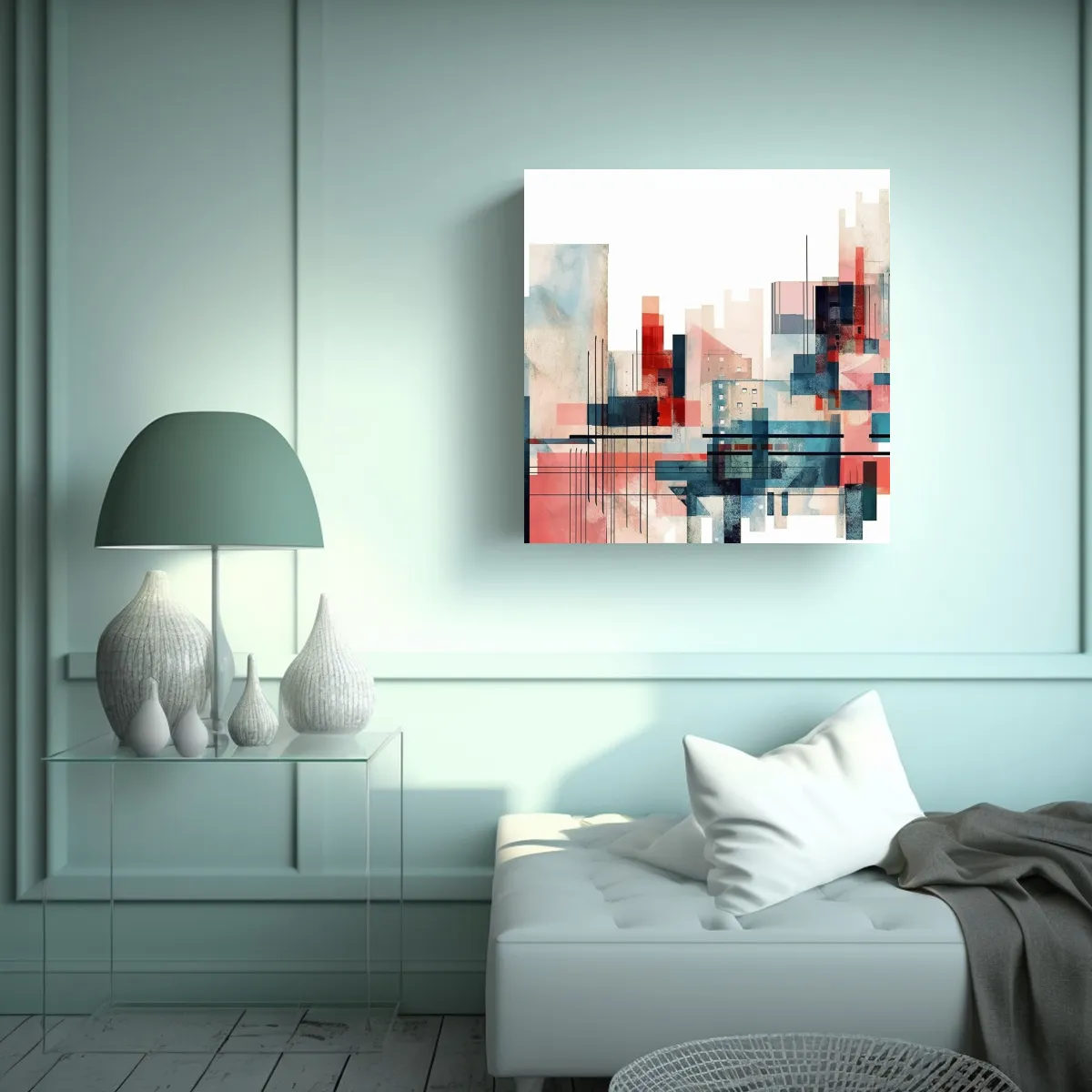 GENERICO - Pintura De Pared Decorativa Abstracta Para 90x90 Cm