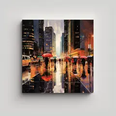 GENERICO - Pintura En Bastidor Moderno De Reflectores 50x50 Cm