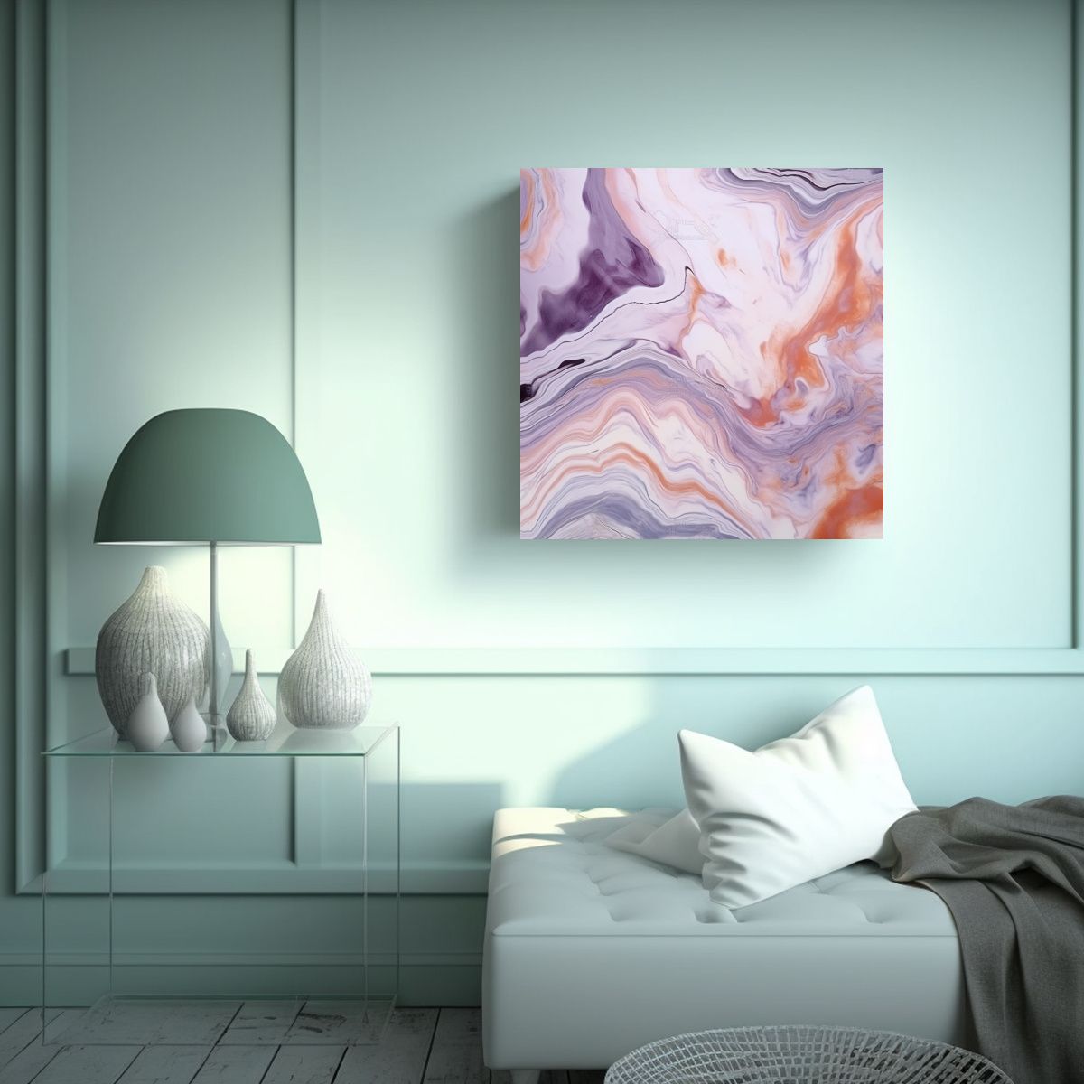 GENERICO - Tela En Bastidor Forma Profundidad Patrón 80x80 Cm