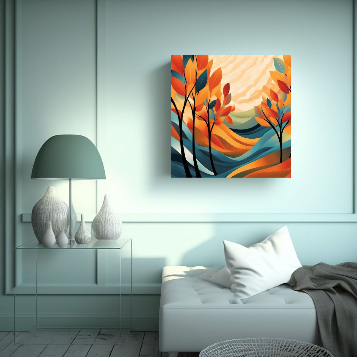 GENERICO - Pintura Decorativa Abstracta En Lienzo Estilo 50x50 Cm