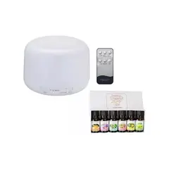 IMPORTCLICK - Humificador Aromatizador Ultrasónico Luz LED 500 ML + 1 Esencia XL
