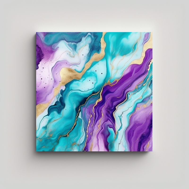 GENERICO - Pintura Líquida De Mármol Morado Turquesa 50x50 Cm