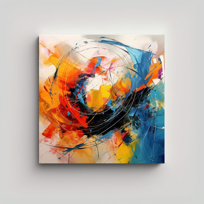GENERICO - Cuadro Hermoso Abstracto Belleza AZ Arte Abstracto 50x50 Cm