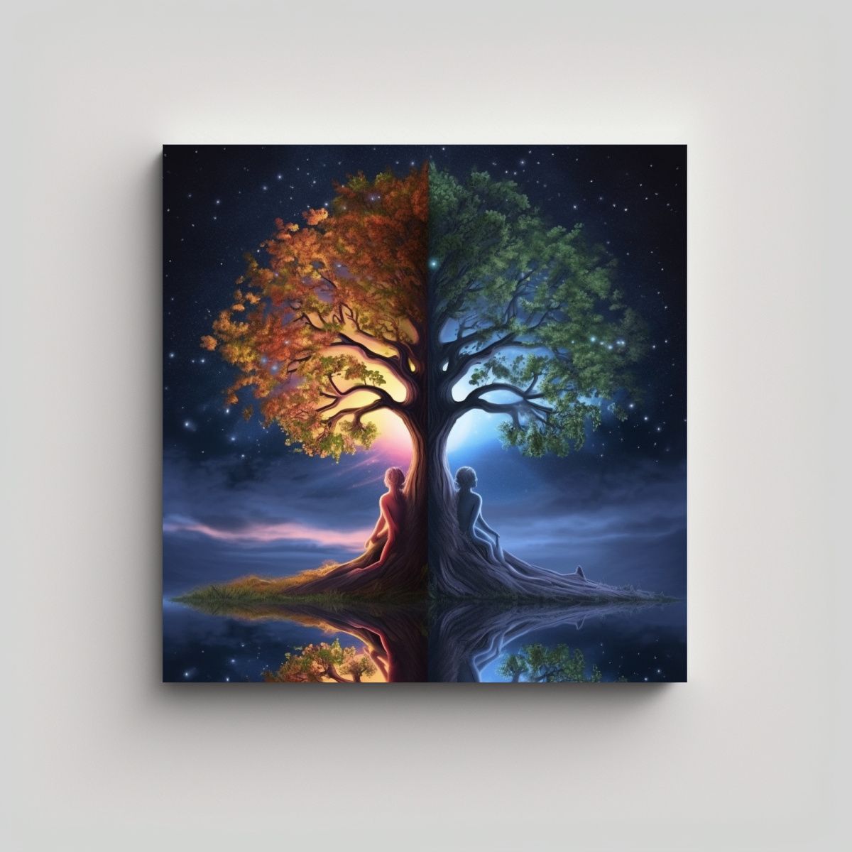 GENERICO - Cuadro Estilo Galería BubblesSheno1990 Reflejo 80x80 Cm