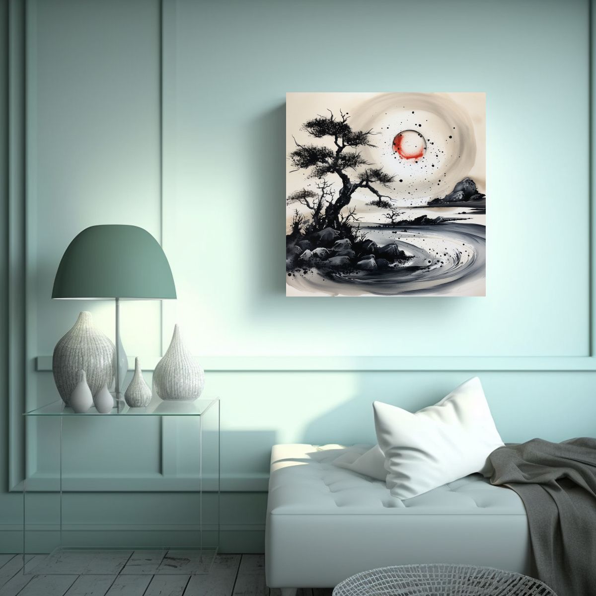 GENERICO - Cuadro Lienzo Vida Playa Arena Espectacular, 50x50 Cm