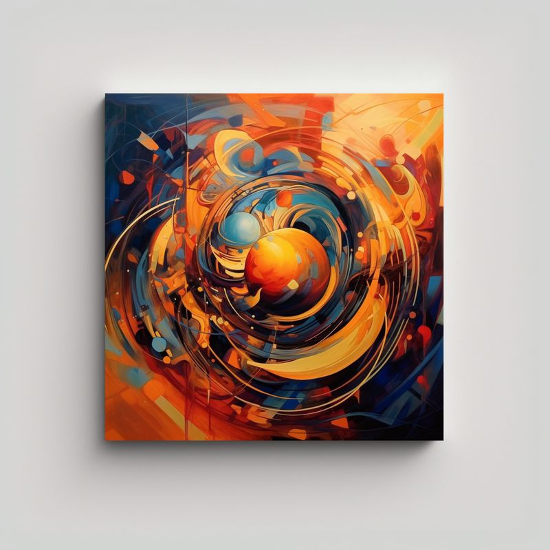 GENERICO - Pintura Abstracta De Forma De Escenario, Arte De 50x50 Cm