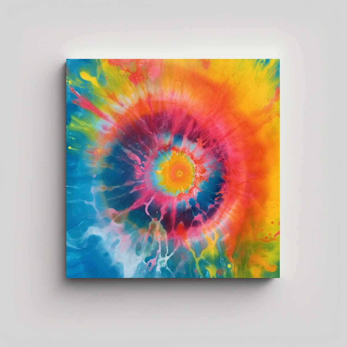 GENERICO - Pintura Encaústica De Composición Creativa A 60x60 Cm