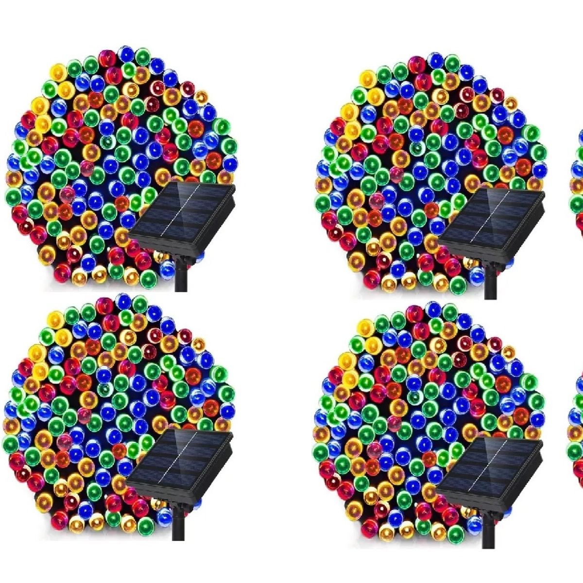 GENERICO - Pack X8 Luces Solares Navidad Guirnalda 10 Metros 100 Led Multicolor