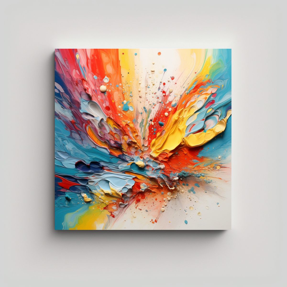 GENERICO - Cuadro Tela Sublimada Abstracto Enigmático En 70x70 Cm