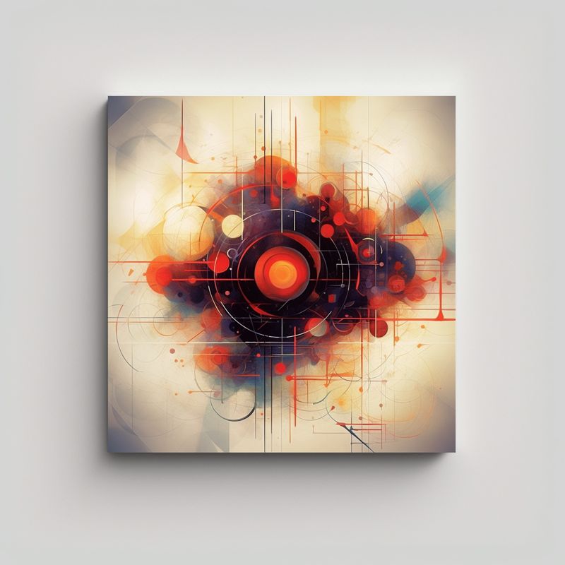 GENERICO - Pintura Decorativa De Tonos Brillantes En 80x80 Cm