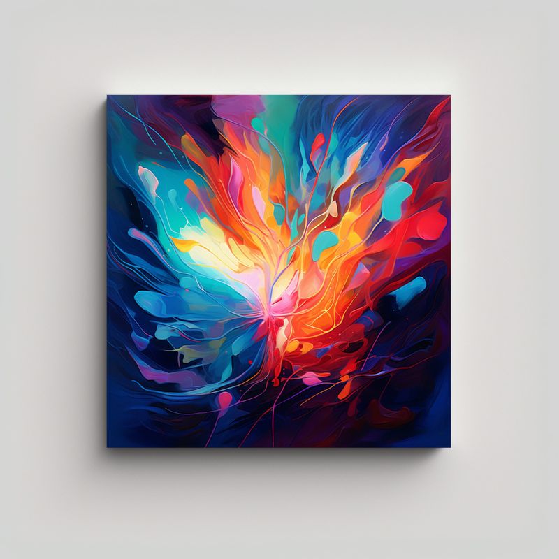 GENERICO - Pinturas De Decoración Abstracta De Color 70x70 Cm
