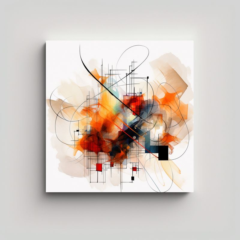 GENERICO - Pintura Decorativa De Lienzo De Composición 90x90 Cm