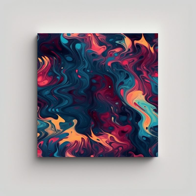 GENERICO - Lienzo Decorativo Abstracto En Forma De Patrón 80x80 Cm