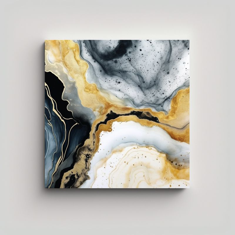 GENERICO - Lienzo Creativo Motivo Acuarela Textura Abstracta 70x70 Cm